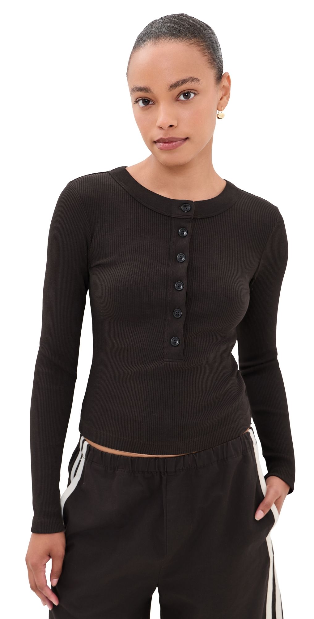 Citizens of Humanity Varra Henley Chocolate M