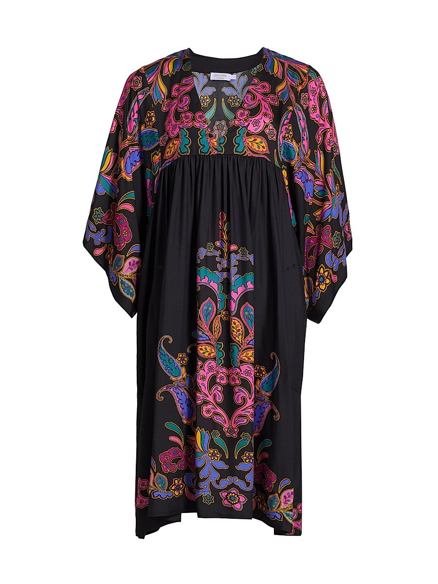 Women's Fatima Paisley Cover-Up Dress - Fatima Black - Size Small
