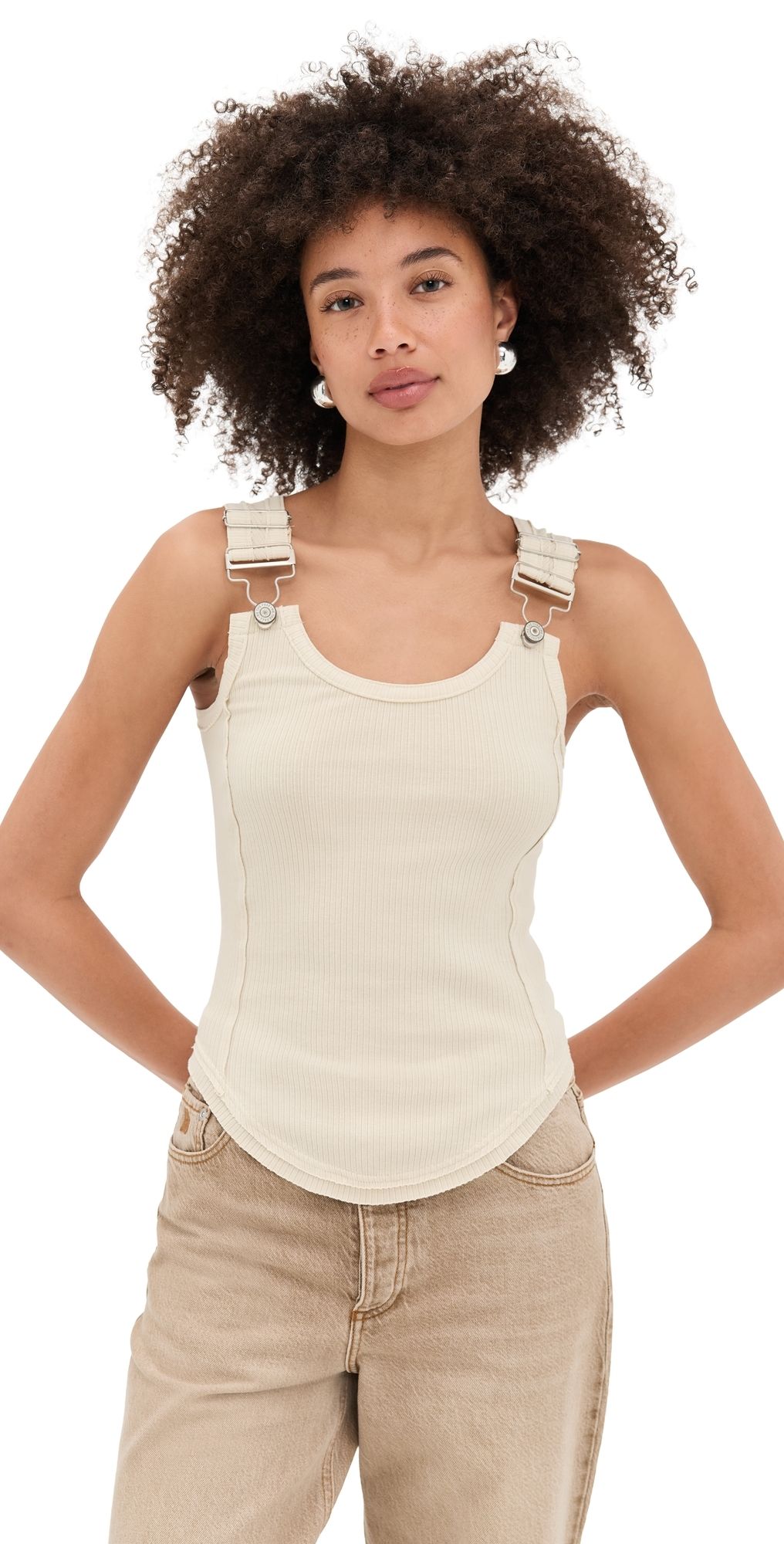 Free People Jamie Buckle Tank Tea S