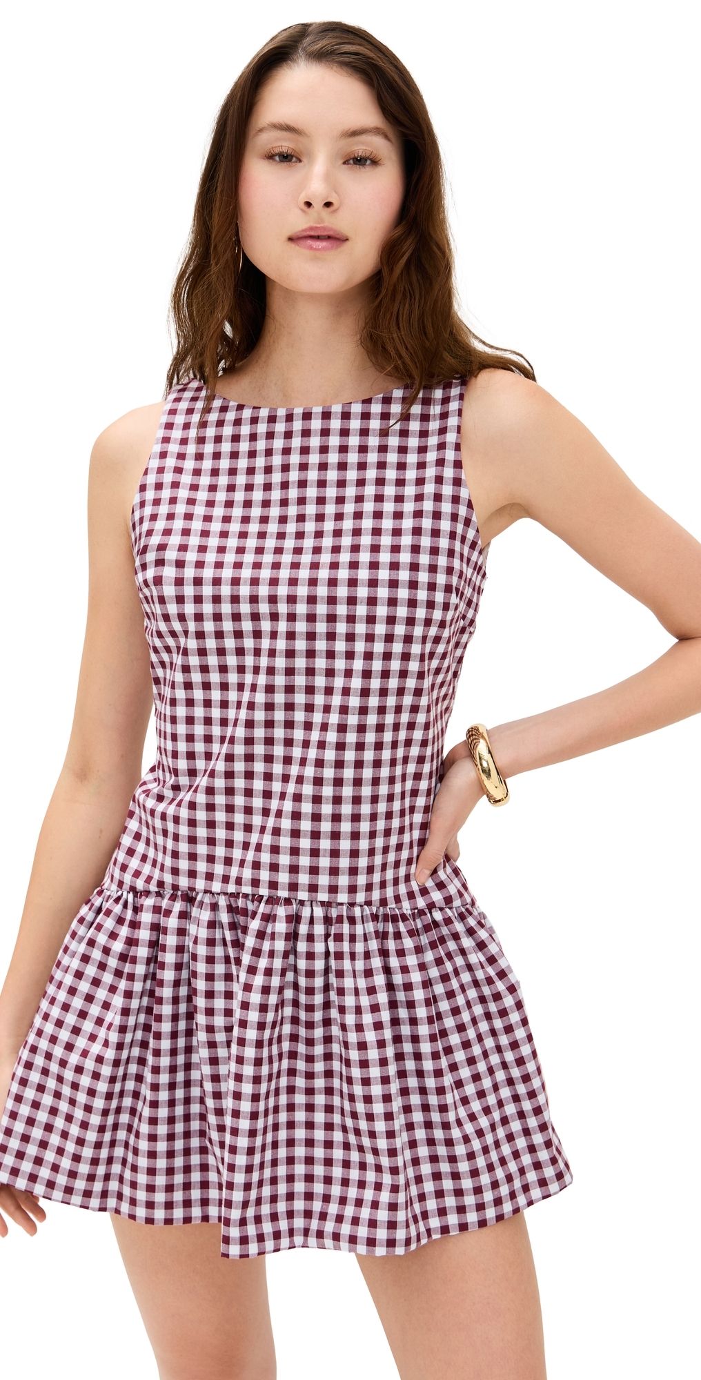 Peixoto Addison Mini Dress Merlot Gingham S
