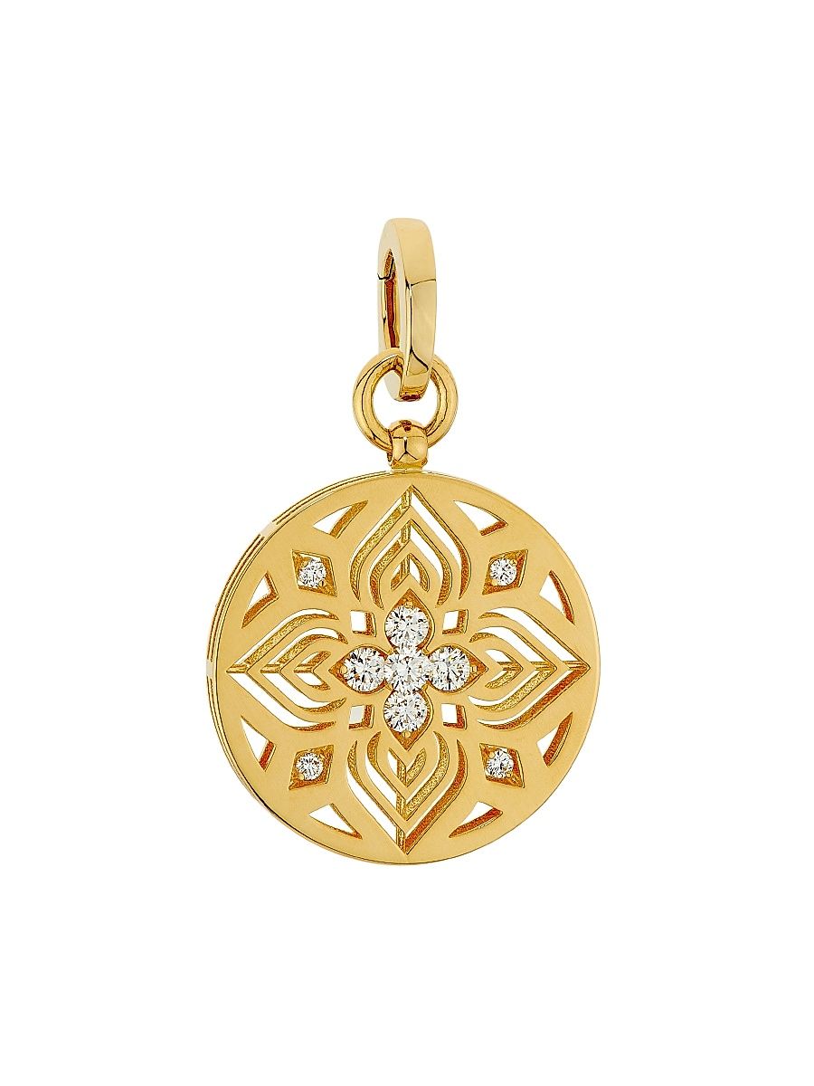 Women's Arabesque 18K Yellow Gold & 0.30 TCW Diamond Pendant - Yellow Gold