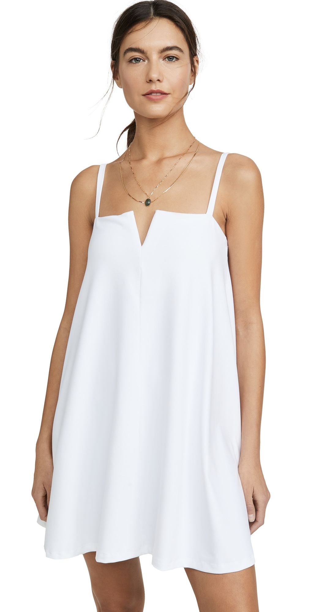 Susana Monaco Flared V-Wire Tank Dress Sugar XL