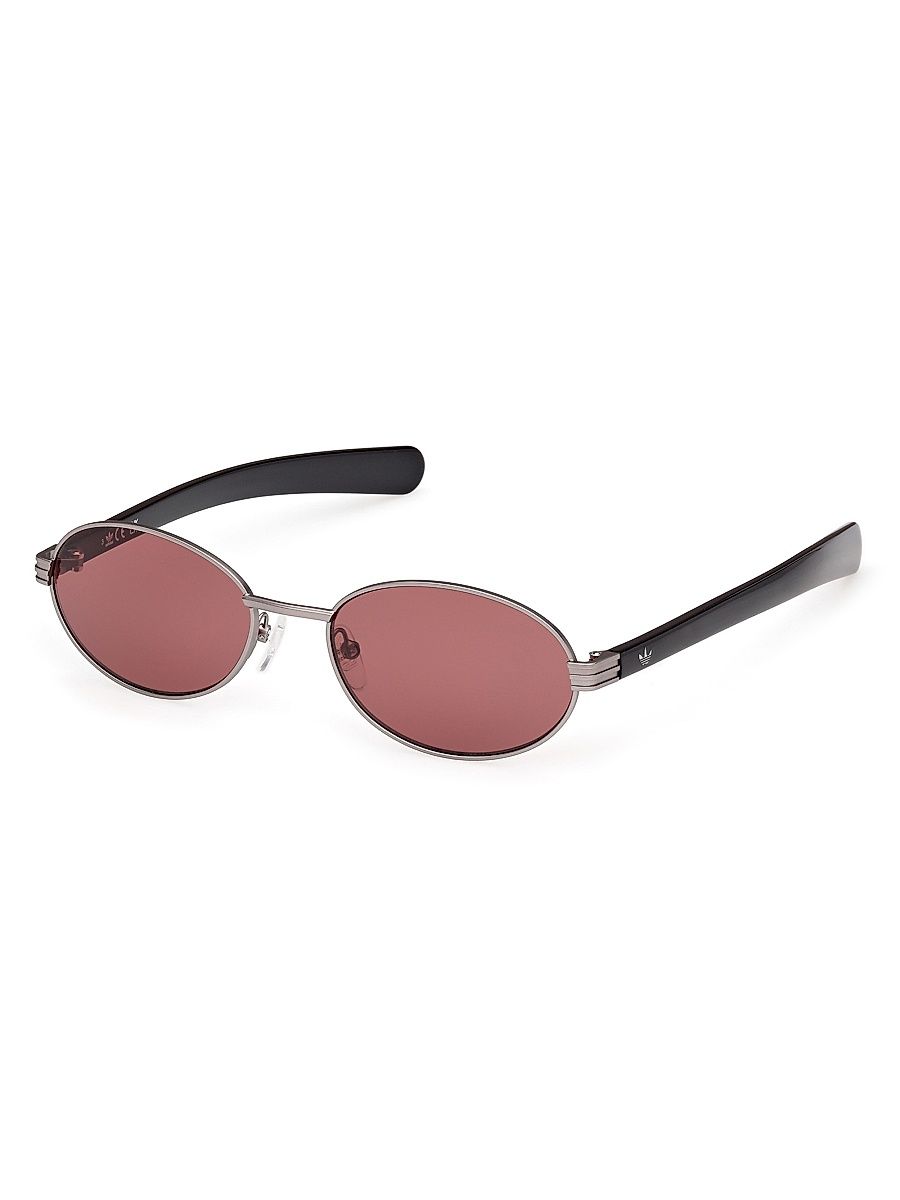 Men's 54MM Oval Sunglasses - Bordeaux Ruthenium