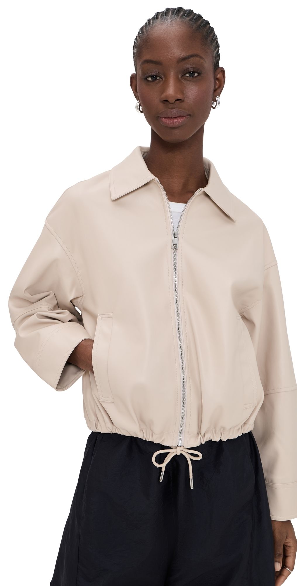 Apparis Ada Sans Faux Leather Jacket Latte XL