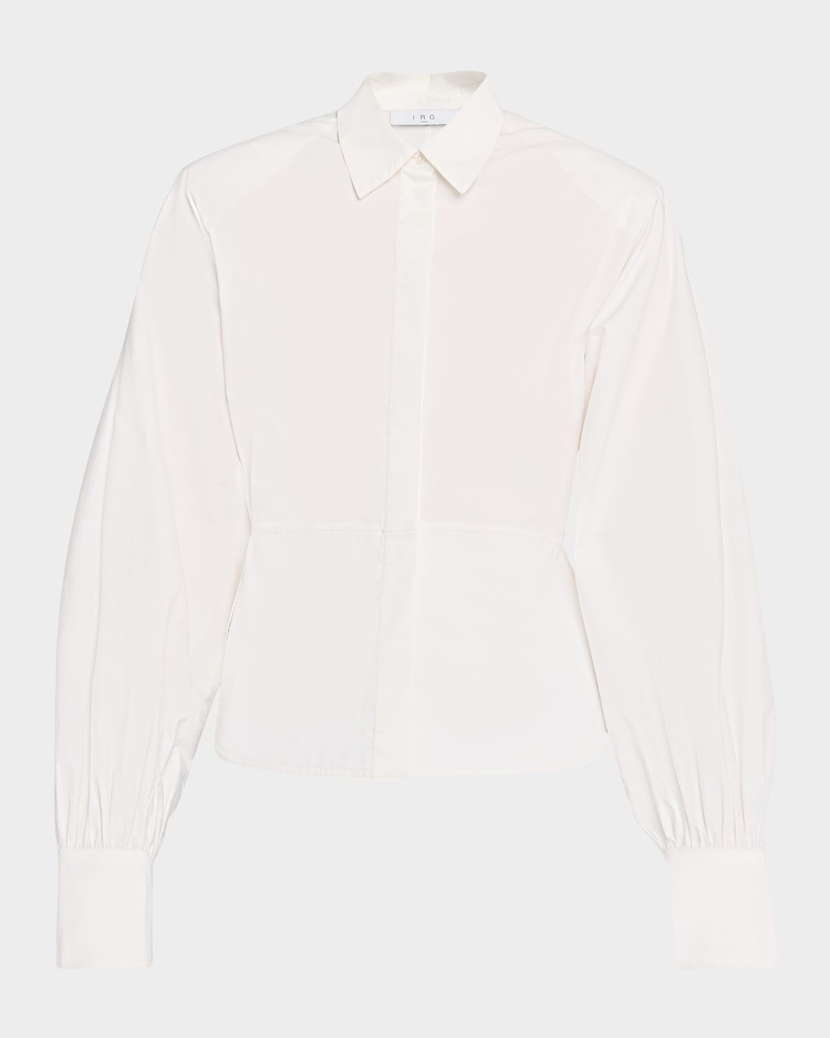 Janine Button-Front Cotton Poplin Shirt