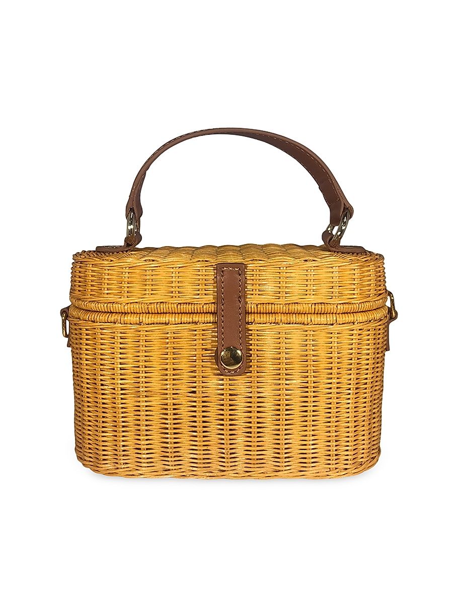 Women's Catia Rattan Top Handle Basket Bag