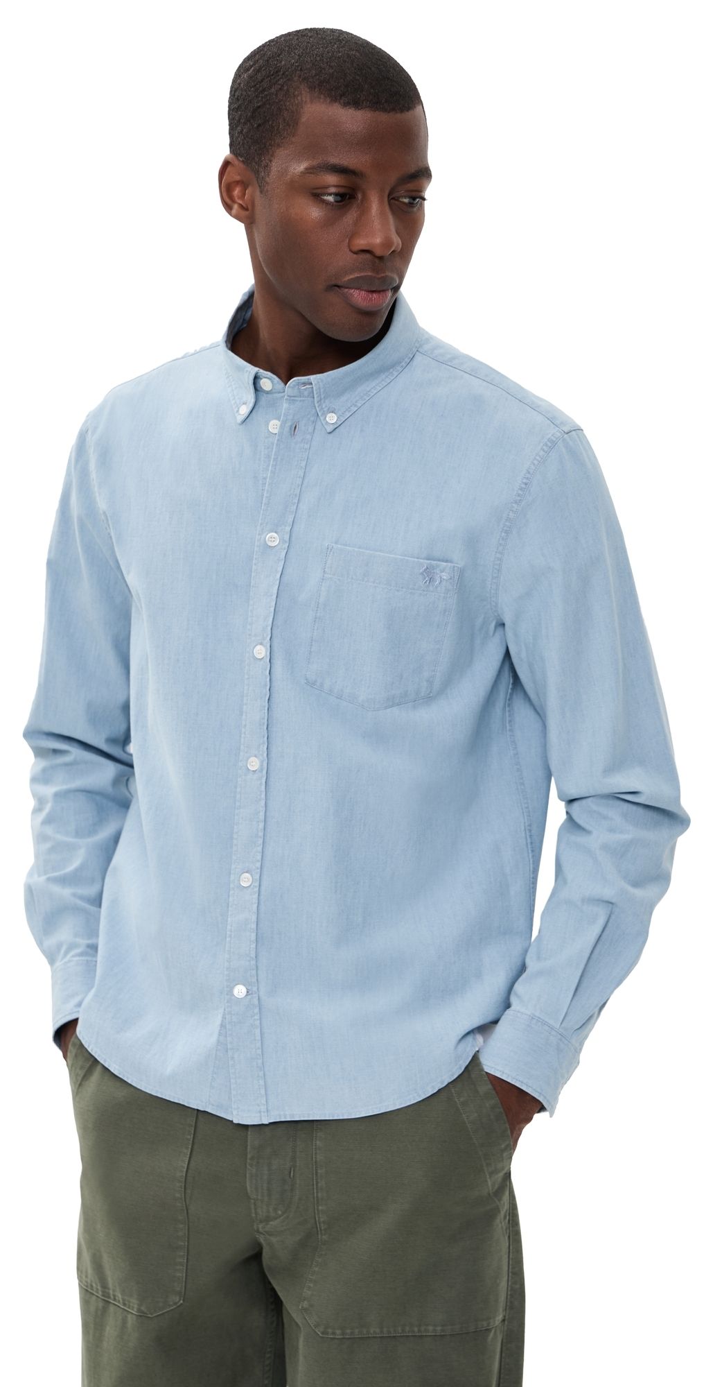 Maison Kitsuné Profile Fox Regular Shirt Pure Blue S