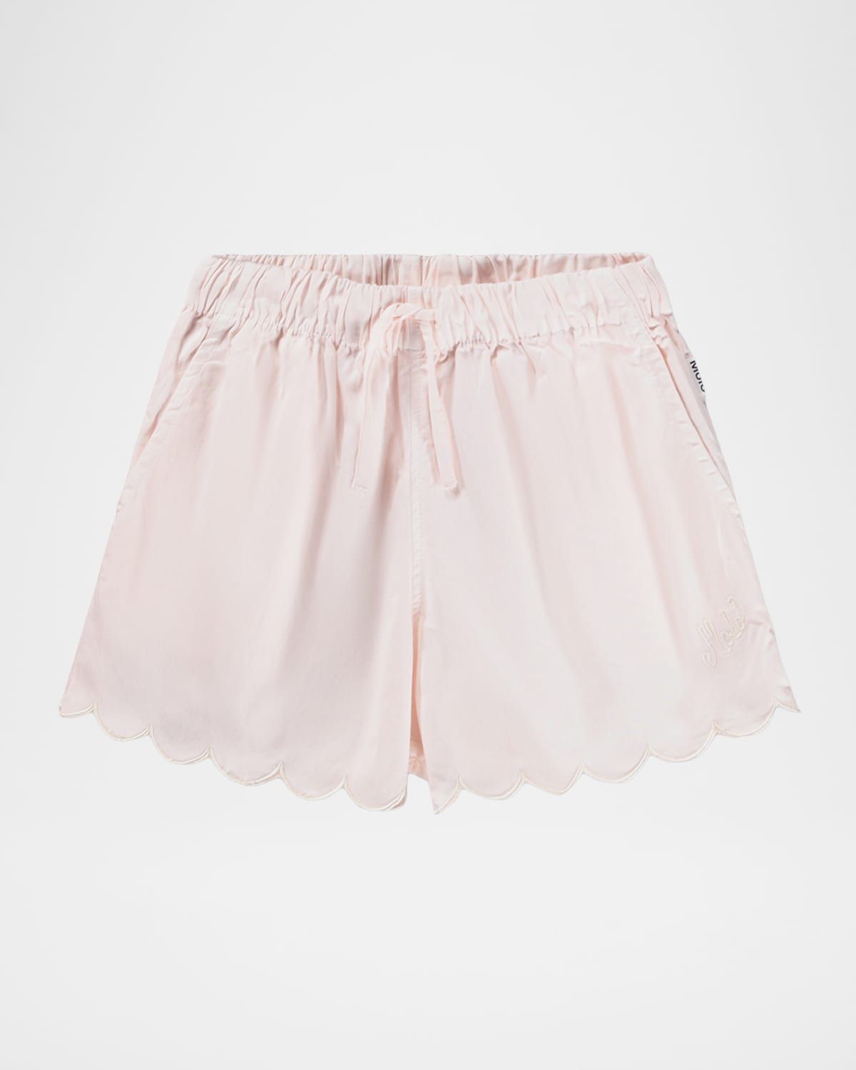 Girl & apos;s Addie Scalloped Drawstring Shorts