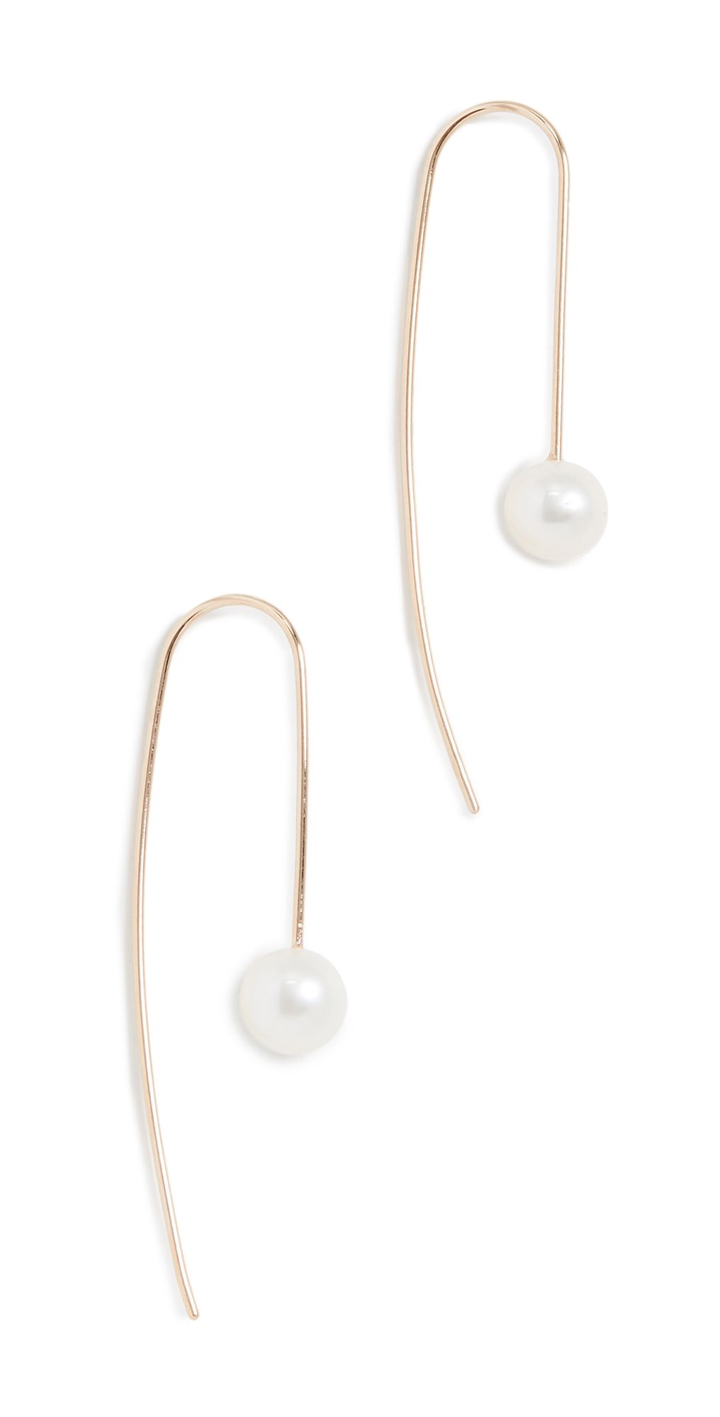 Zoe Chicco 14k Gold White Freshwater Cultured Pearl Wire Earrings Yellow Gold One Size