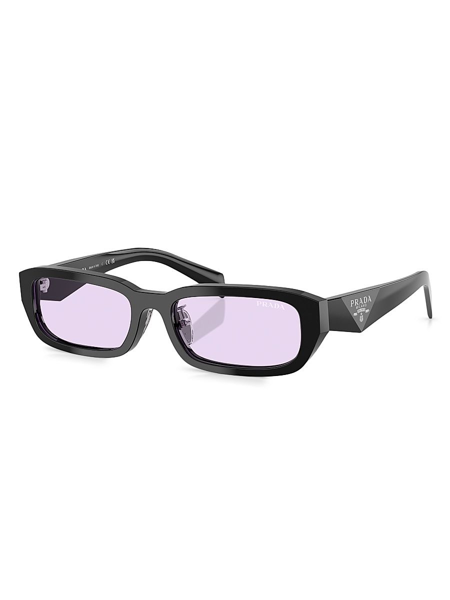 Women's 55MM Rectangular Sunglasses - Black Violet