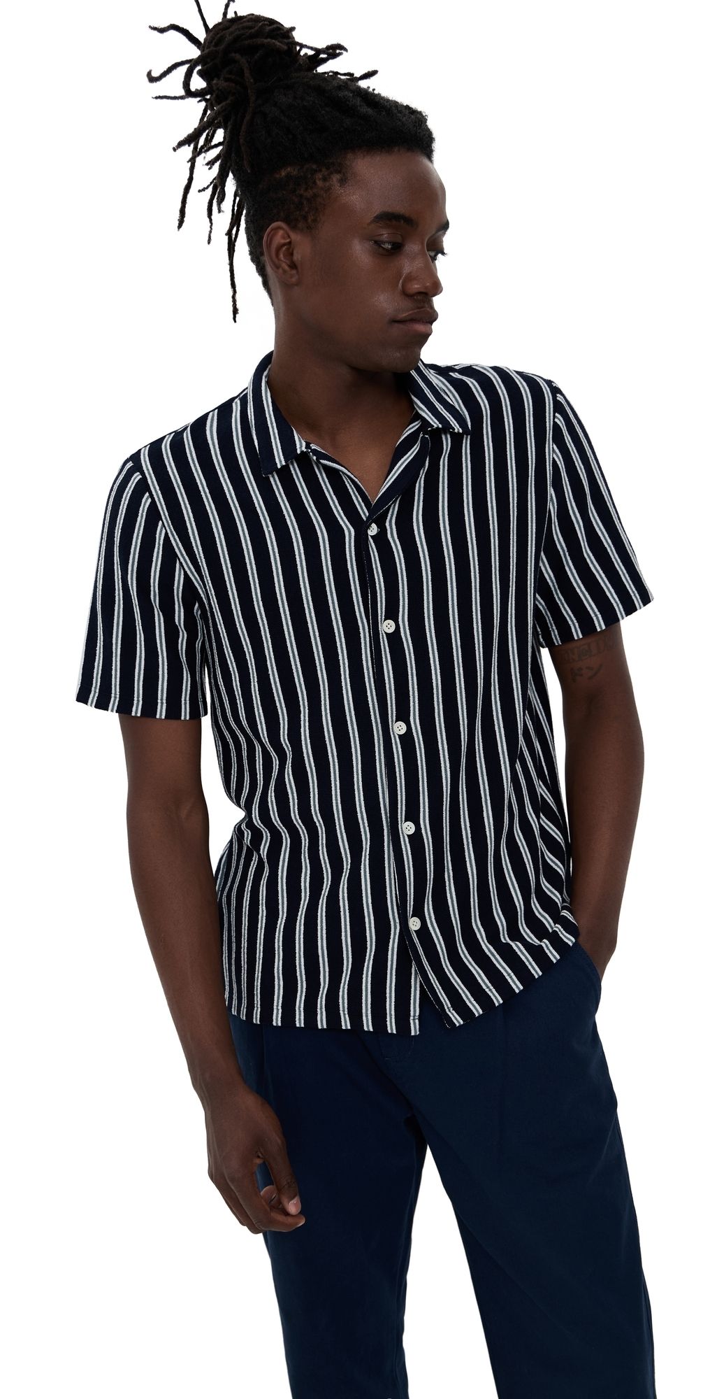 Madewell Lisbon Knit Shirt Juniper Berry XL