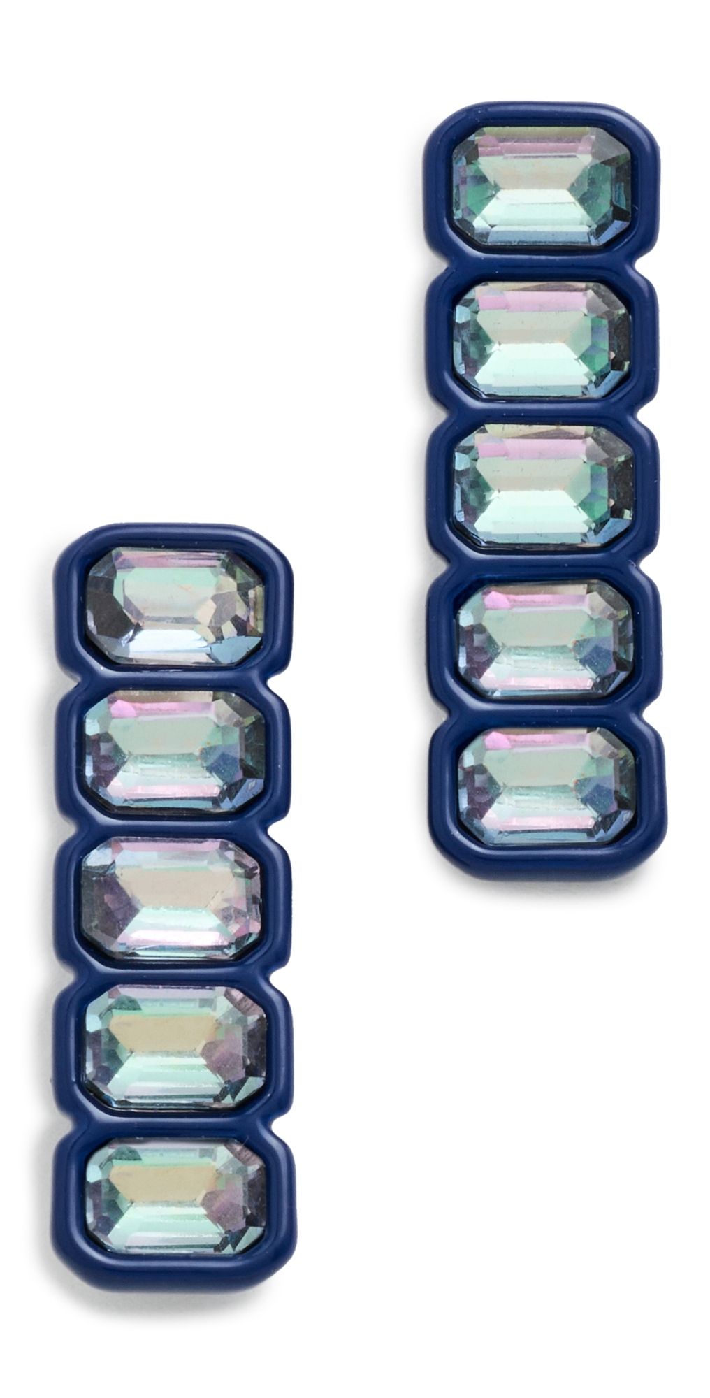 Elsie Frieda Spray Coated Linear Post Earrings Moody Blues One Size