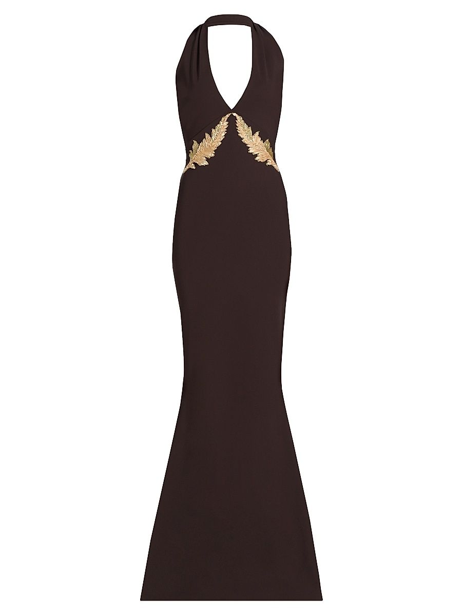 Women's Yanar Rc Embellished Mermaid Gown - Brown - Size 10