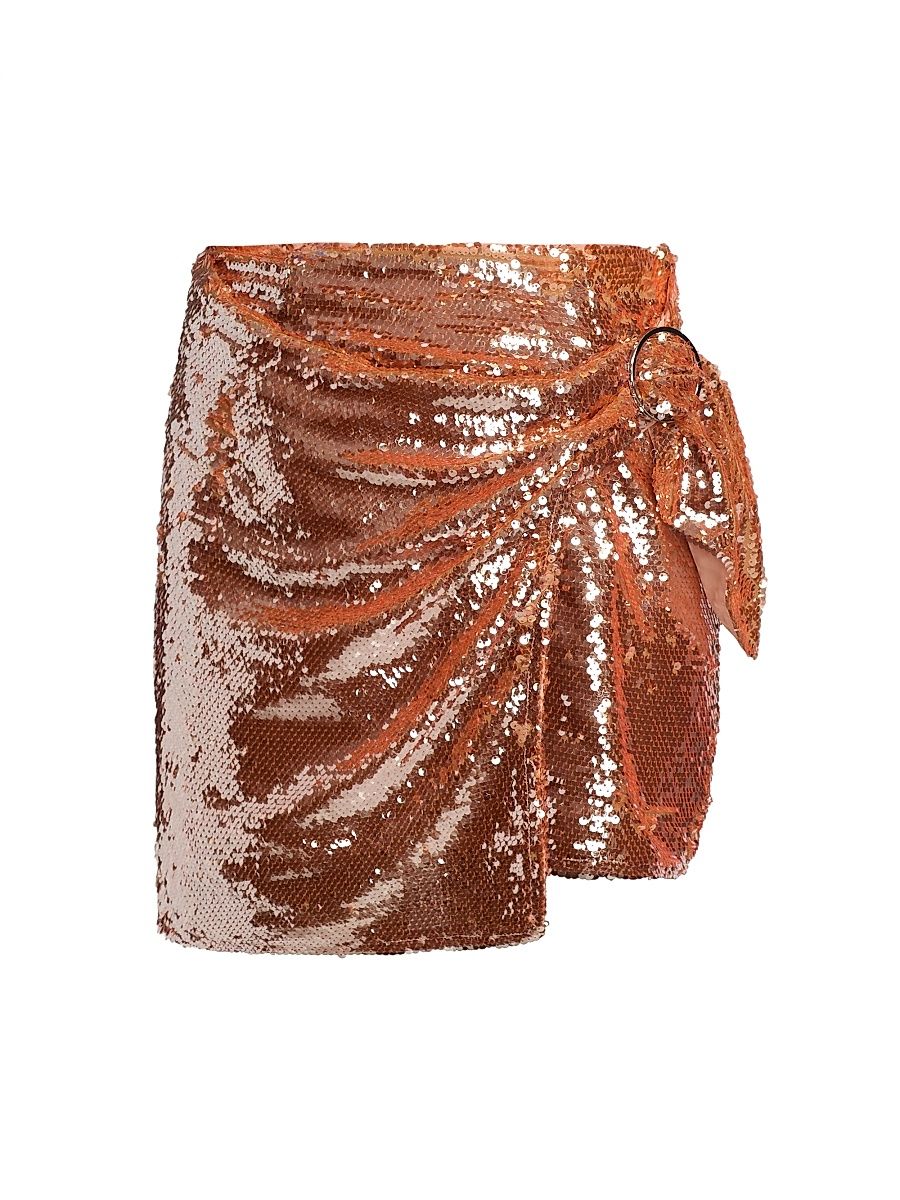 Women's Dawson Sequin Sarong-Style Miniskirt - Spritz - Size 10