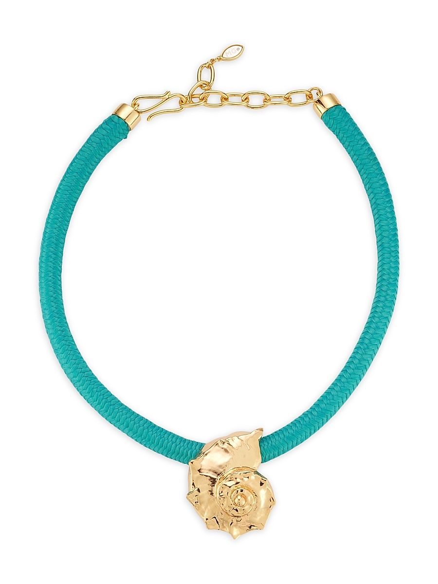 Women's Concha 14K-Gold-Plated Cord Necklace - Cerulean Gold