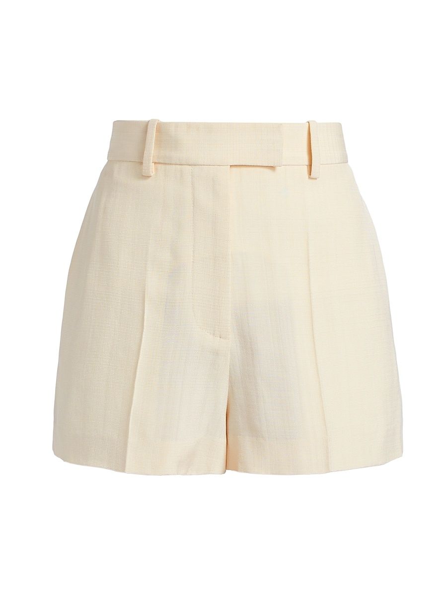 Women's Tailored Flared Shorts - Antique White - Size 12