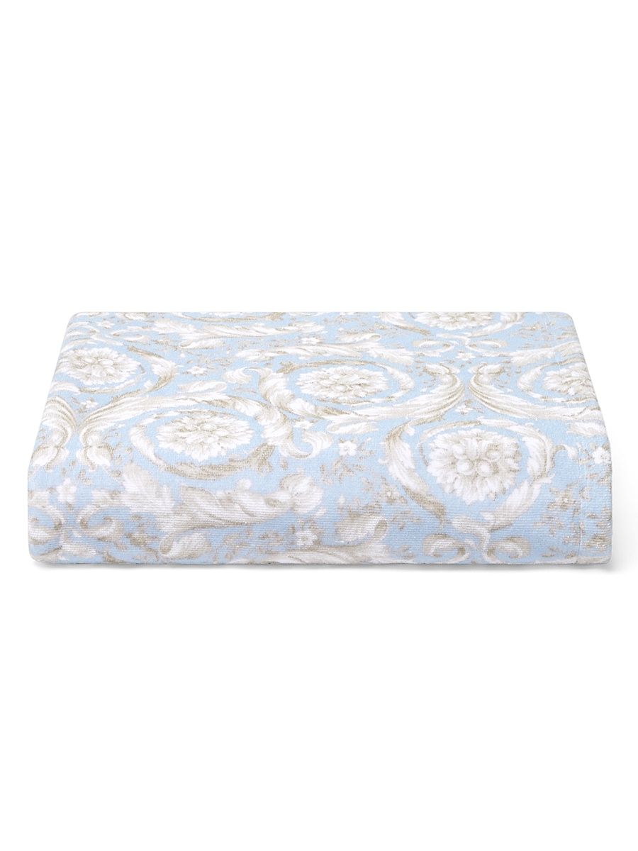 Barocco Cotton Towel - Blue Hydrangea Bone