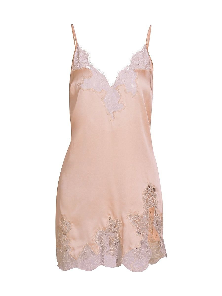 Women's Giselle Lace Slip Minidress - Blush Sucre - Size XL