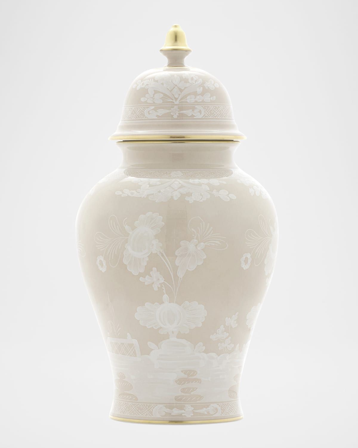 Oriente Italiano Meringa Large Potiche Vase - 15"