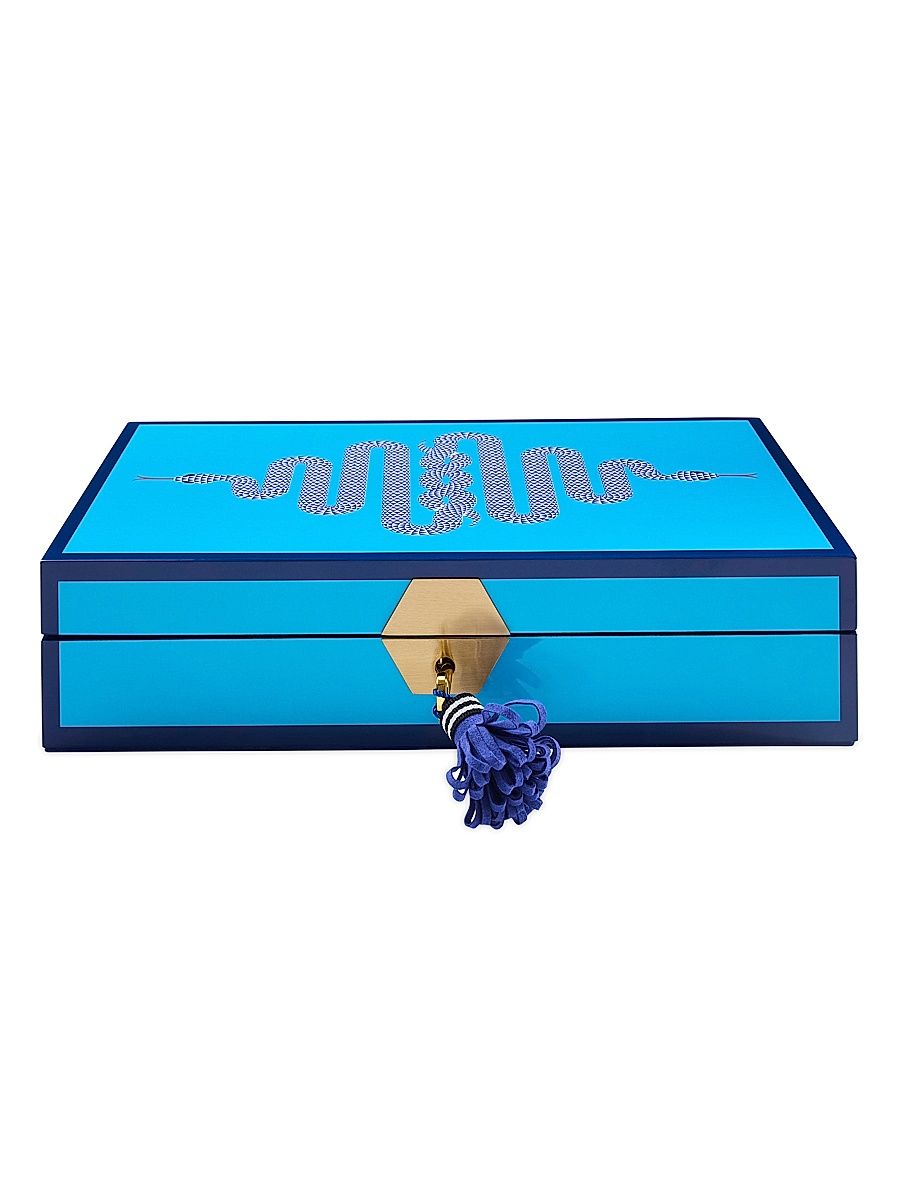Eden Lacquer Jewelry Box - Blue