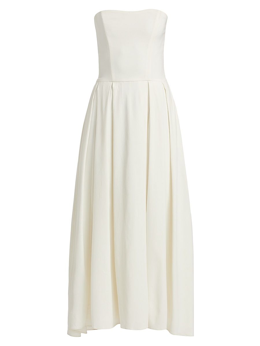 Women's Ezra Off-The-Shoulder Midi-Dress - Ivory - Size Large