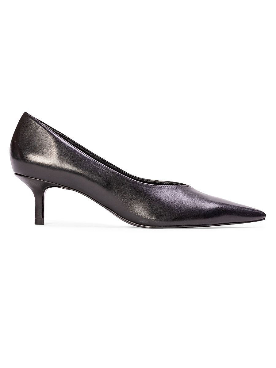 Women's Briar 50MM Leather Pumps - Black Leather - Size 8