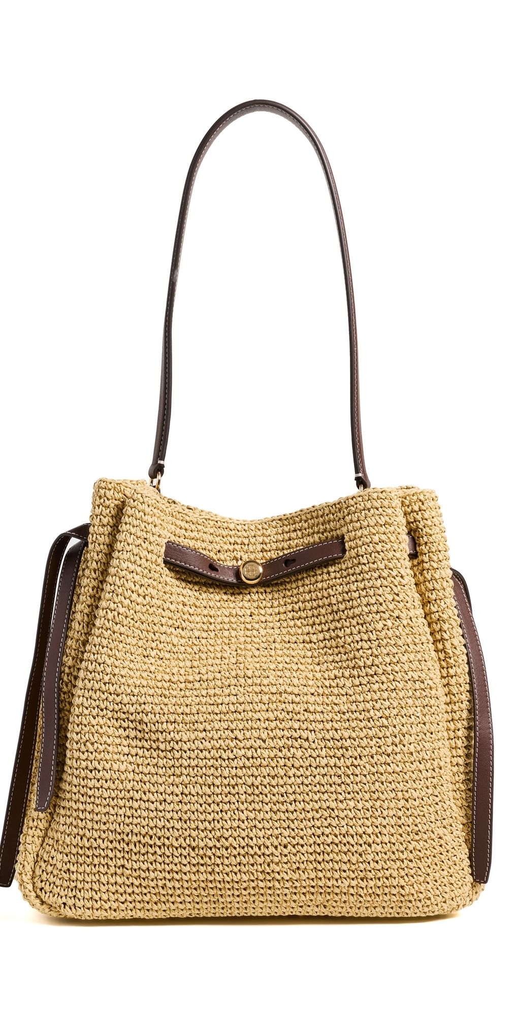 Tory Burch Romy Large Straw Tote Natural One Size
