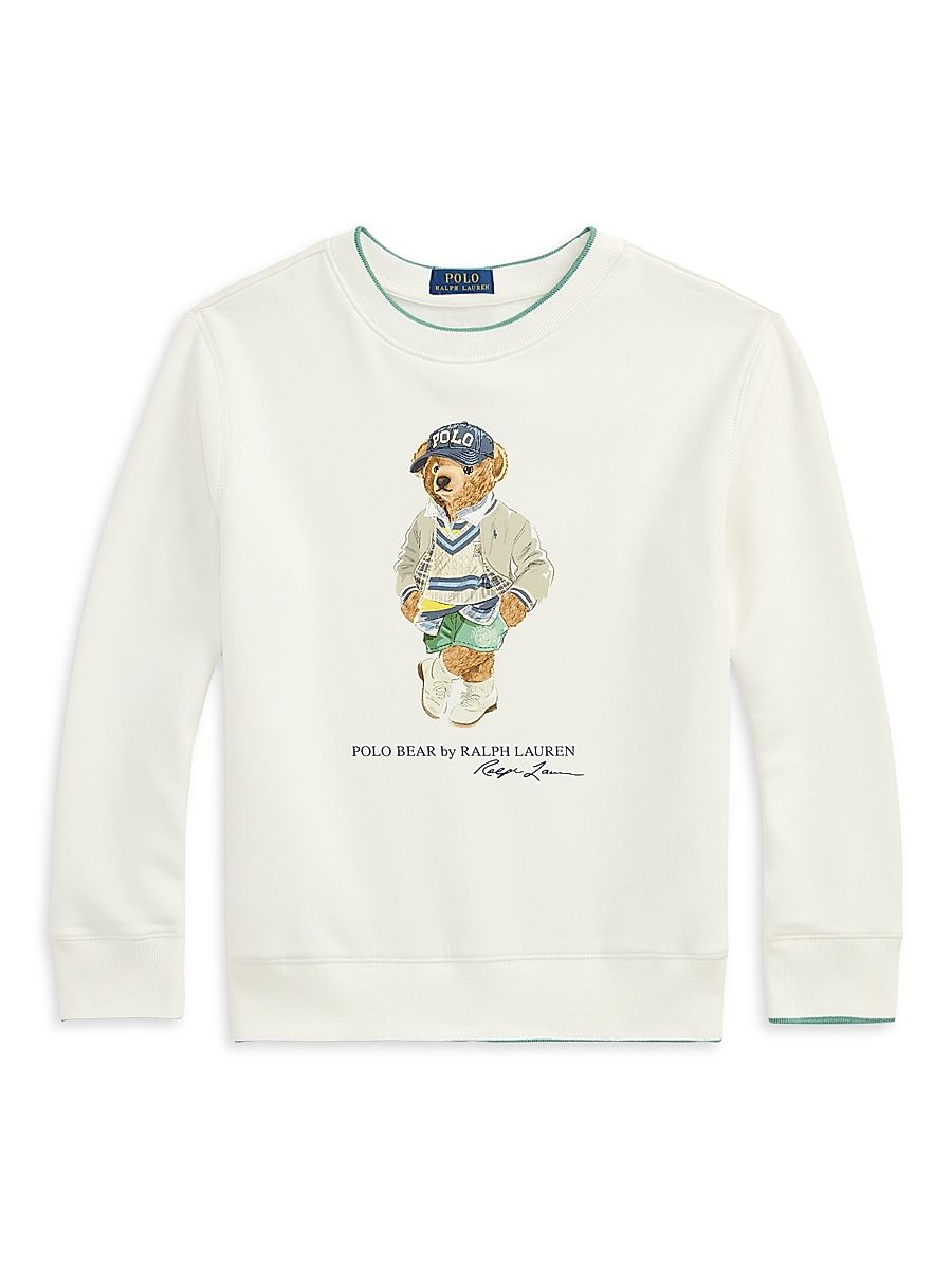 Little Boy's & Boy's Polo Bear Crewneck Sweatshirt - Nevis Bear - Size 16