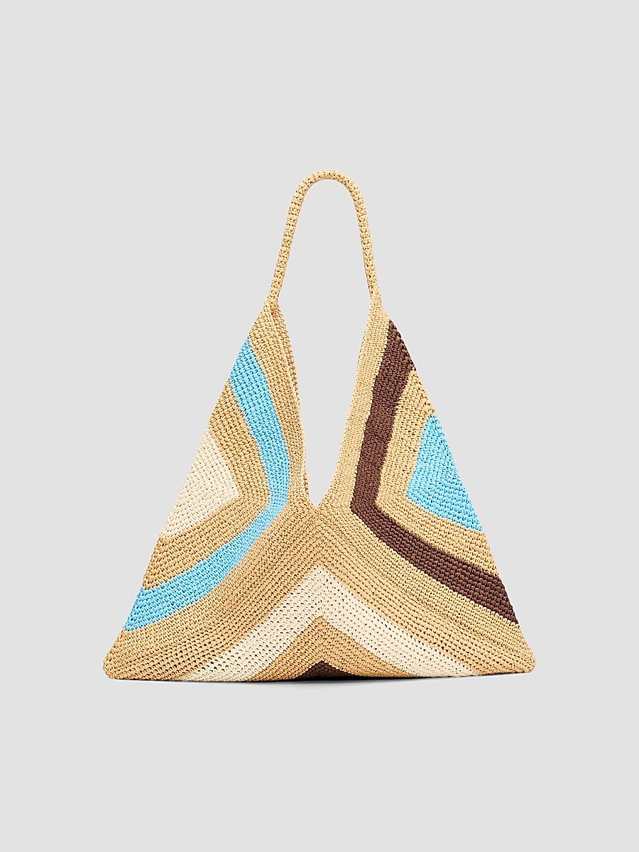 A. L.C. Women's Sid Woven Paper Yarn Shoulder Bag - Desert Sky