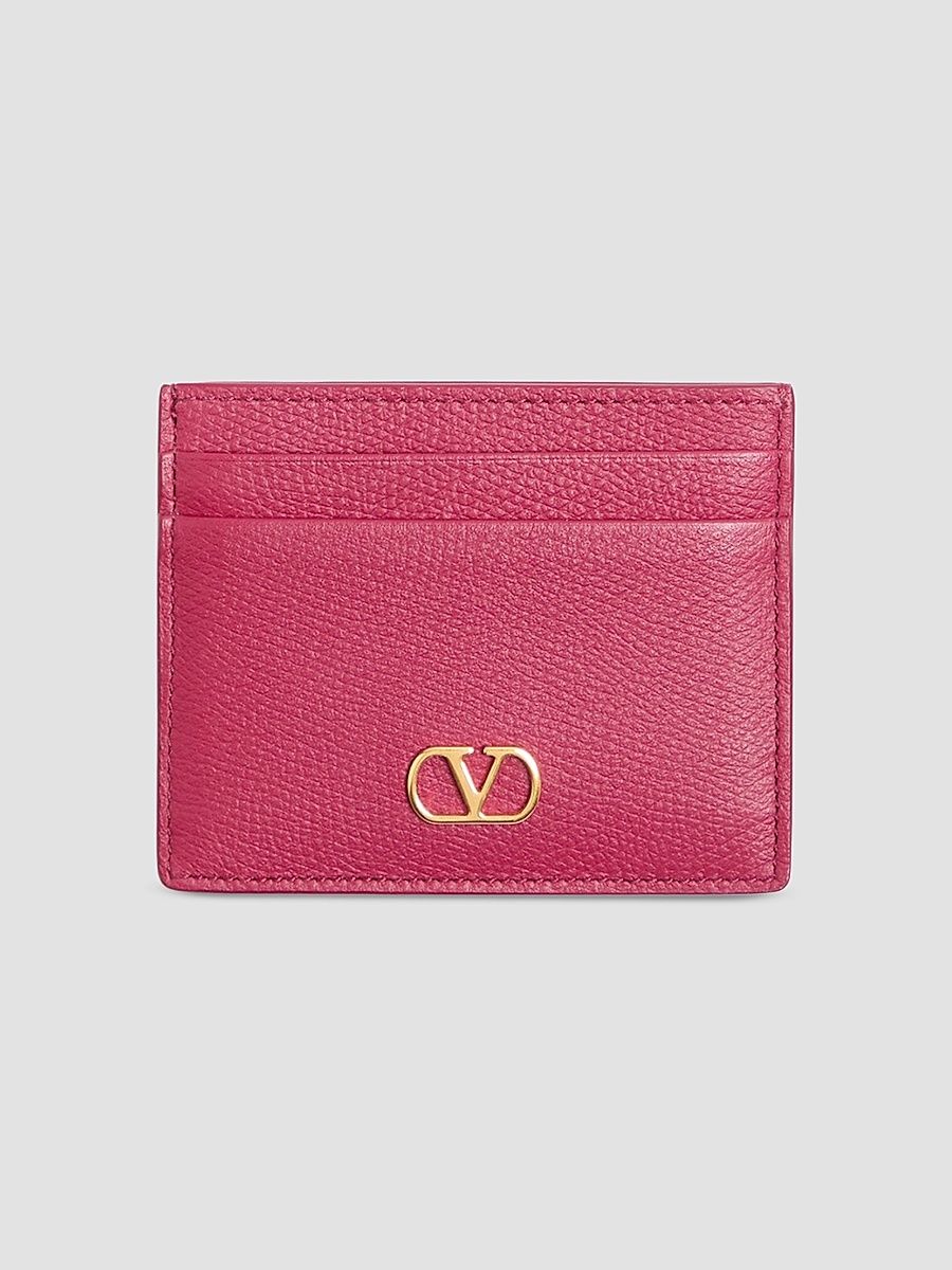 Women's VLogo Signature Grainy Calfskin Card Holder - Insolent