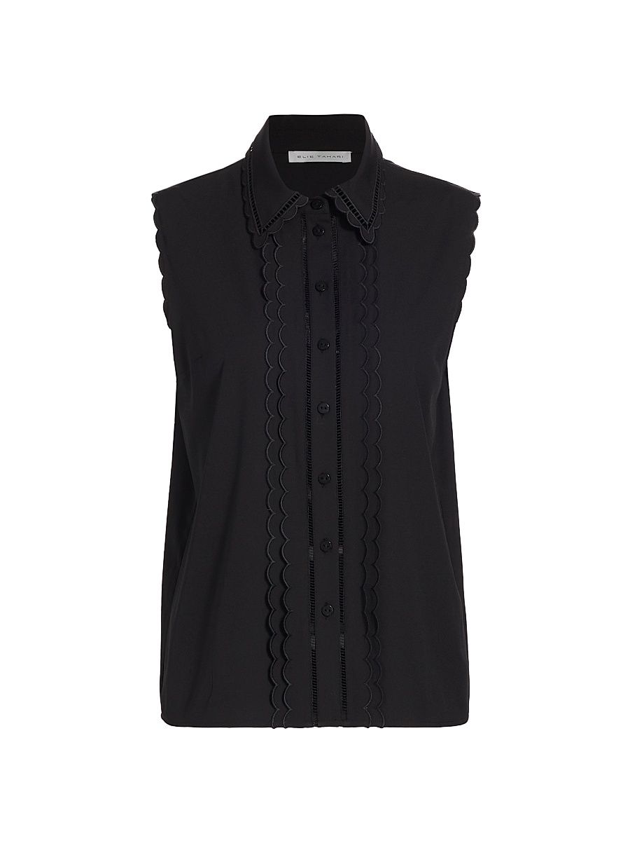 Women's The Robyn Sleeveless Blouse - Noir - Size Large