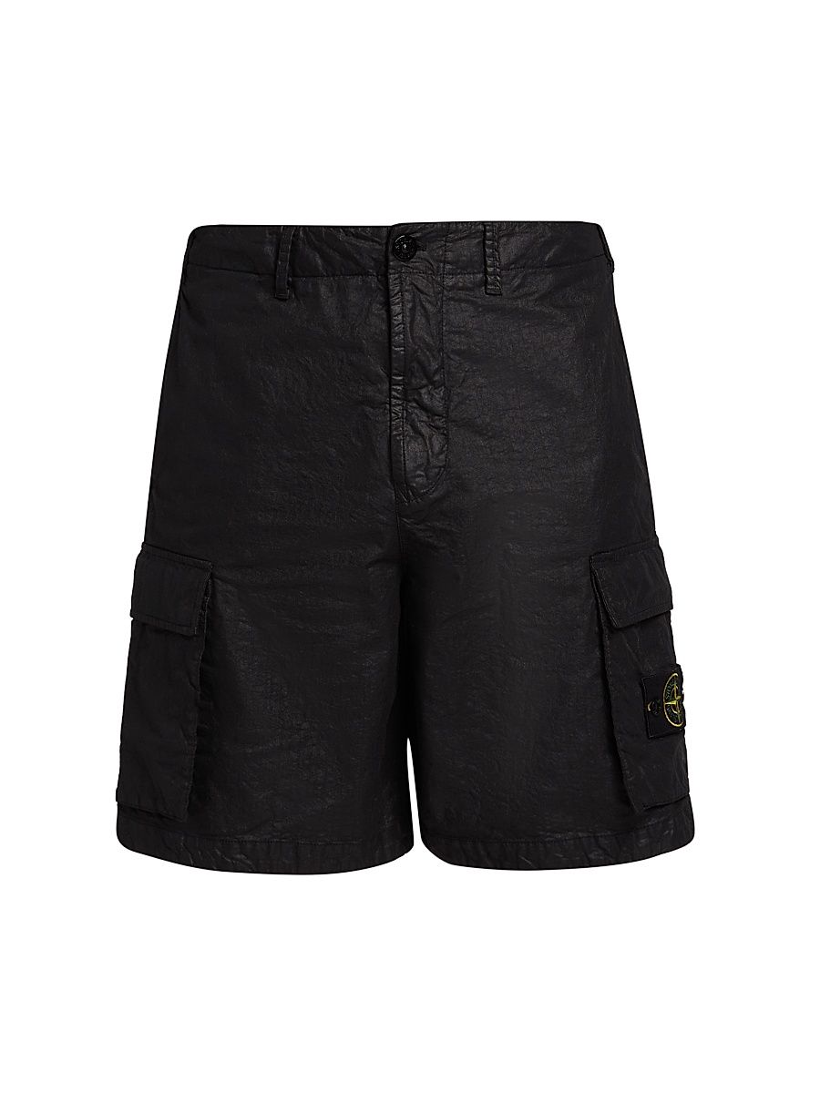 Men's Logo Cargo Shorts - Black - Size 39