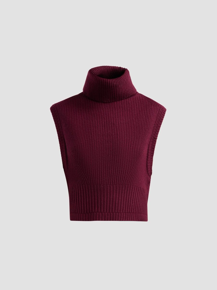 SIMKHAI Women's Maple Wool-Cashmere Vest - Fig - Size XL