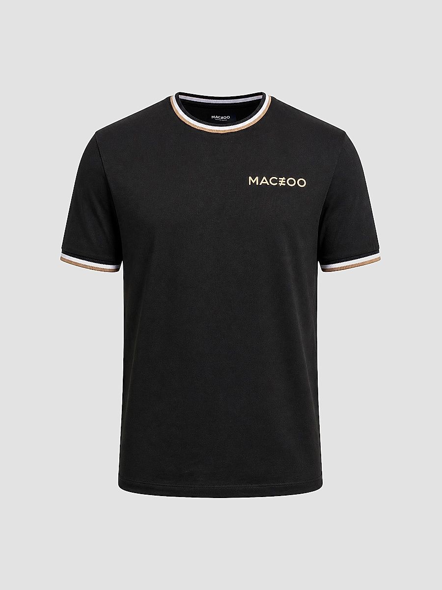 Men's Elegant T-Shirt - Black - Size XXXXL