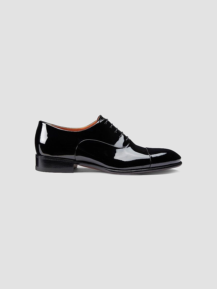 Men's Isaac Patent Leather Dress Shoes - Black - Size 10