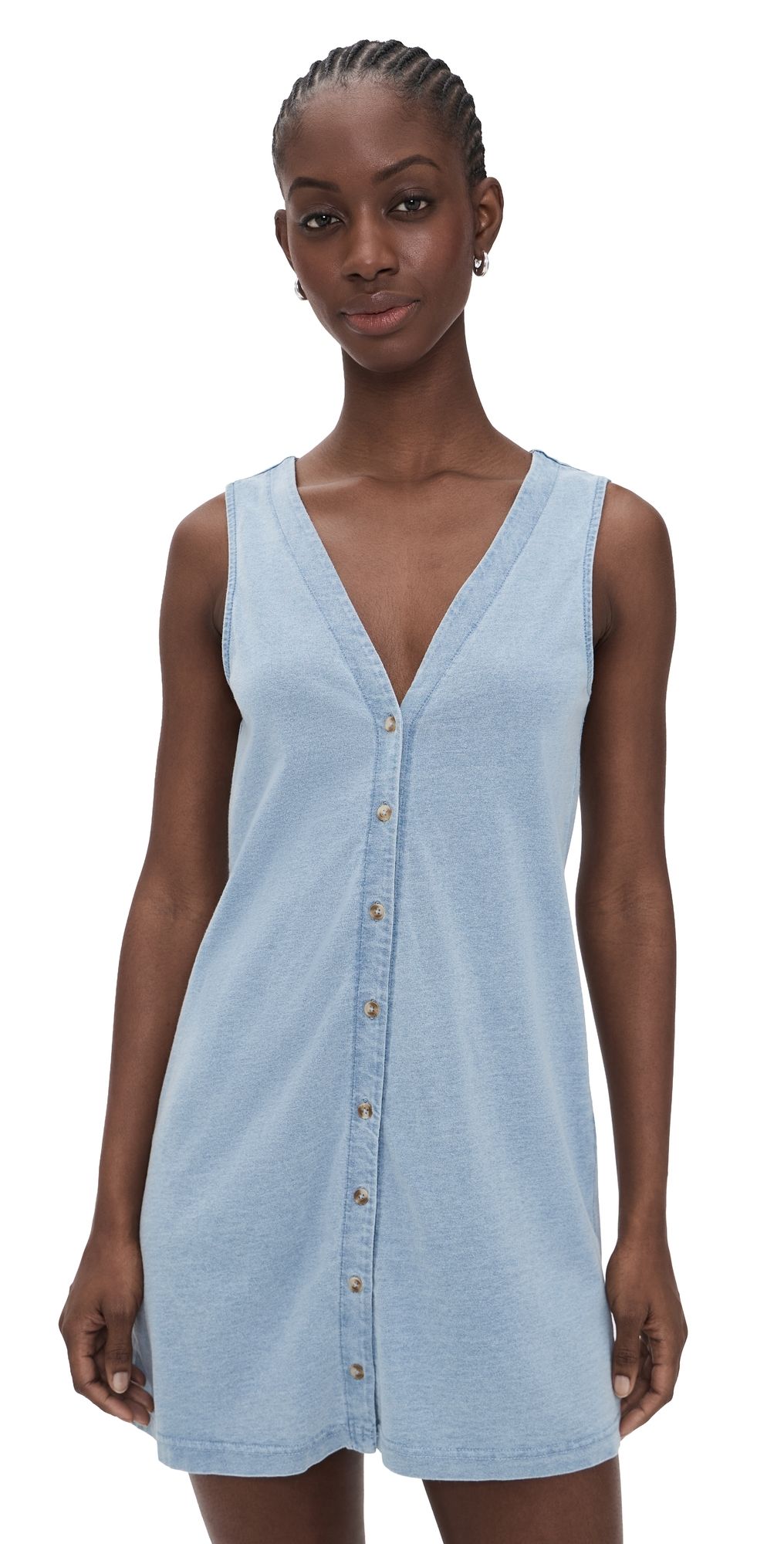 Z Supply Solace Denim Dress OCEAN AIR INDIGO M