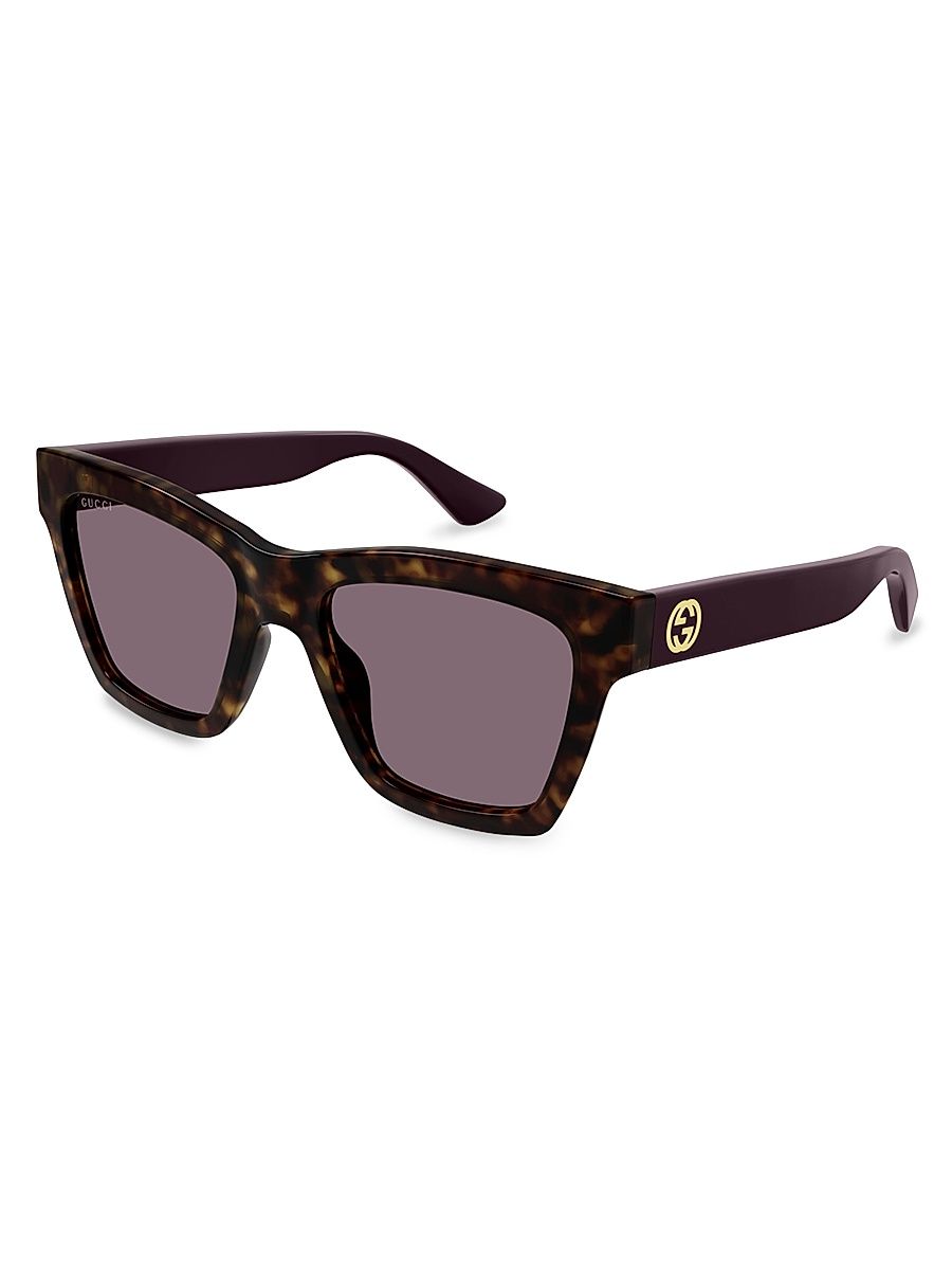 Women's Cat-Eye 54MM Gradient Plastic Sunglasses - Brown Pattern