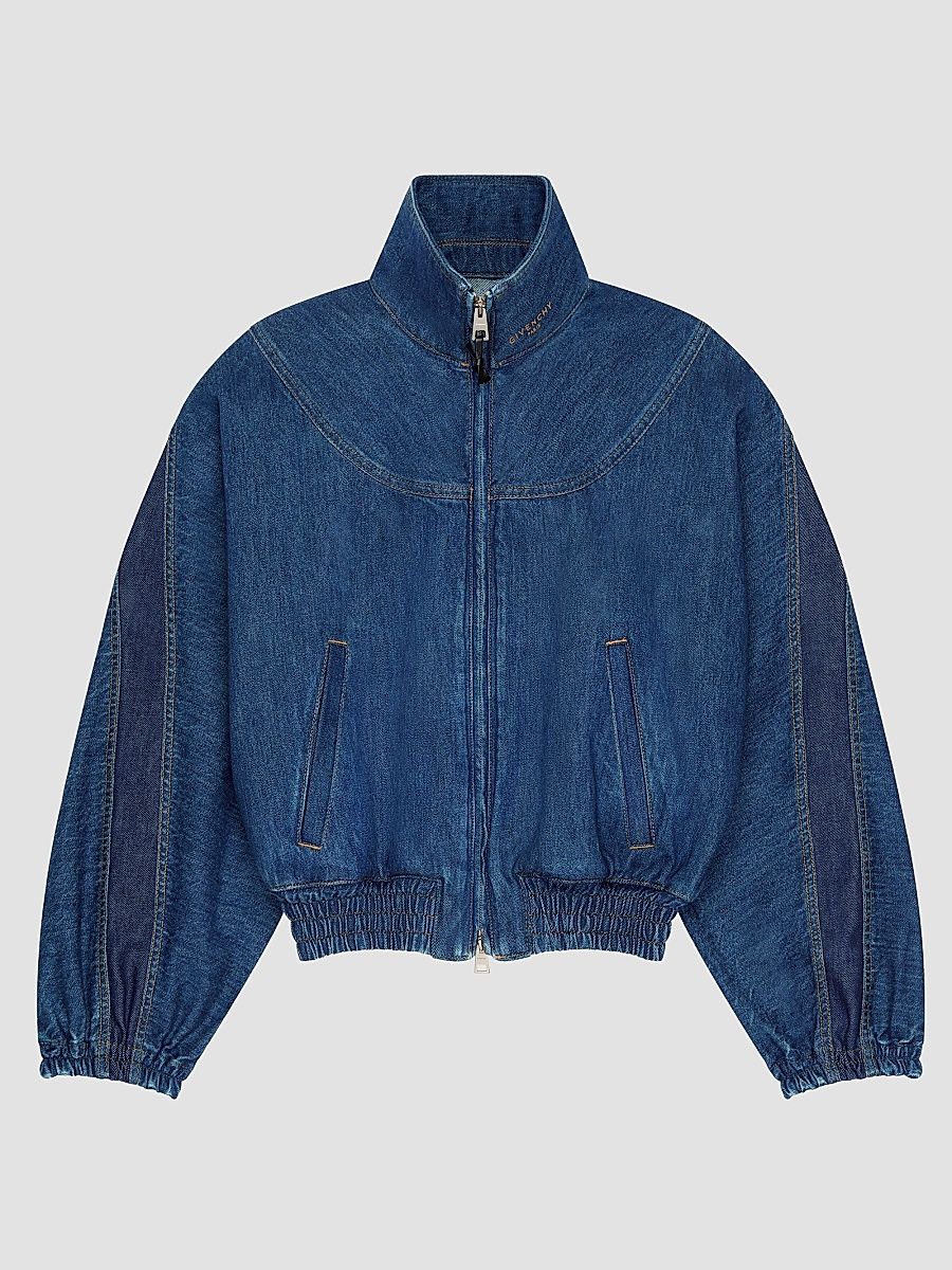 Givenchy Women's Blouson Jacket in Denim - Medium Blue - Size 10