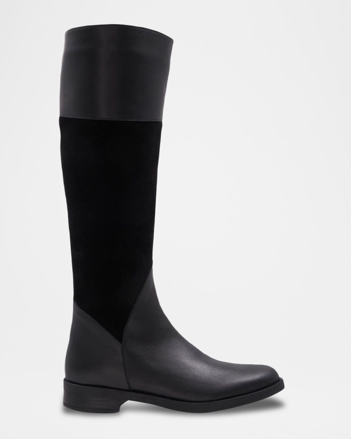 Regina Mixed Leather Riding Boots