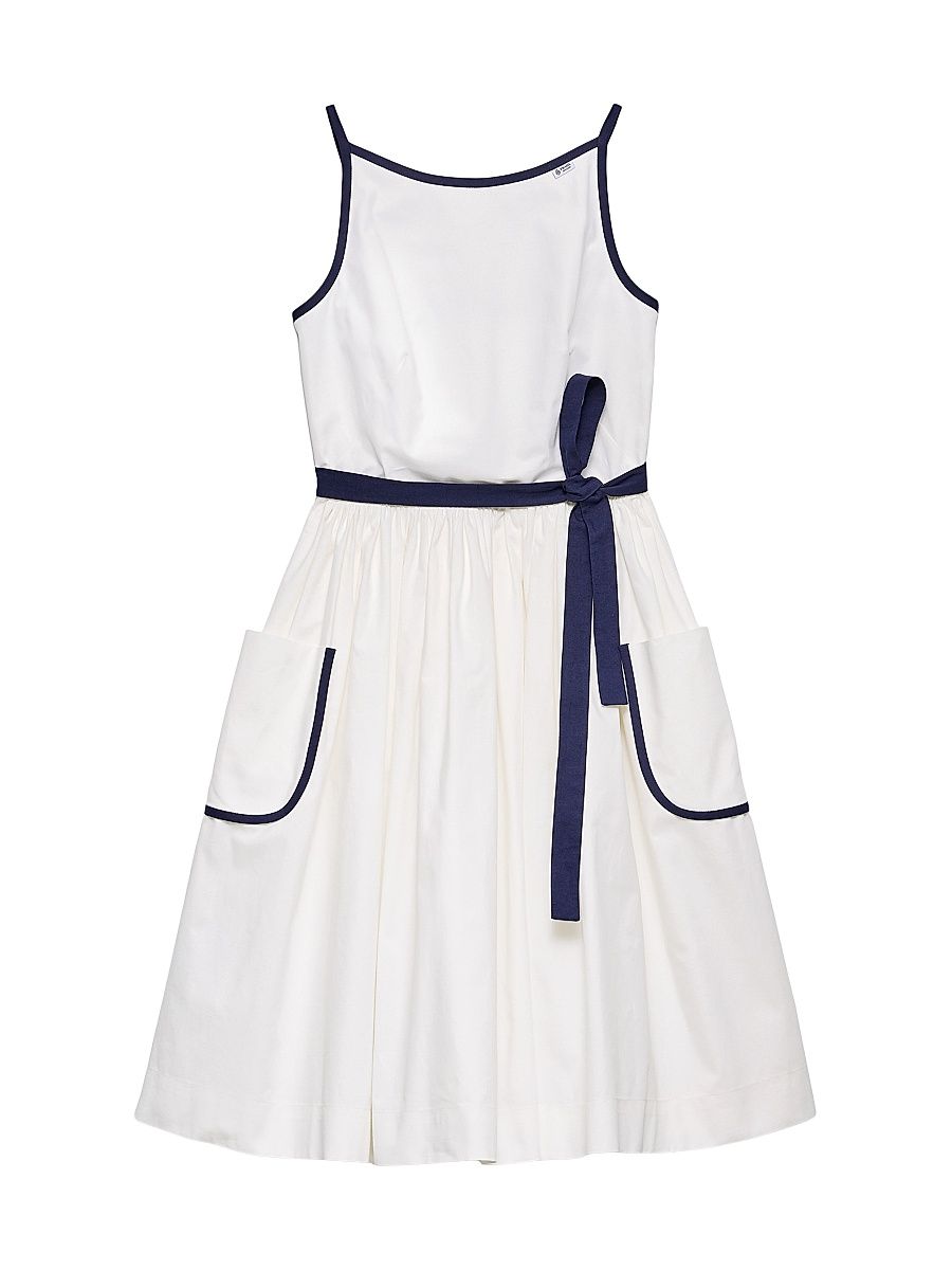 Women's Slubbed Toile Dress - White - Size 10