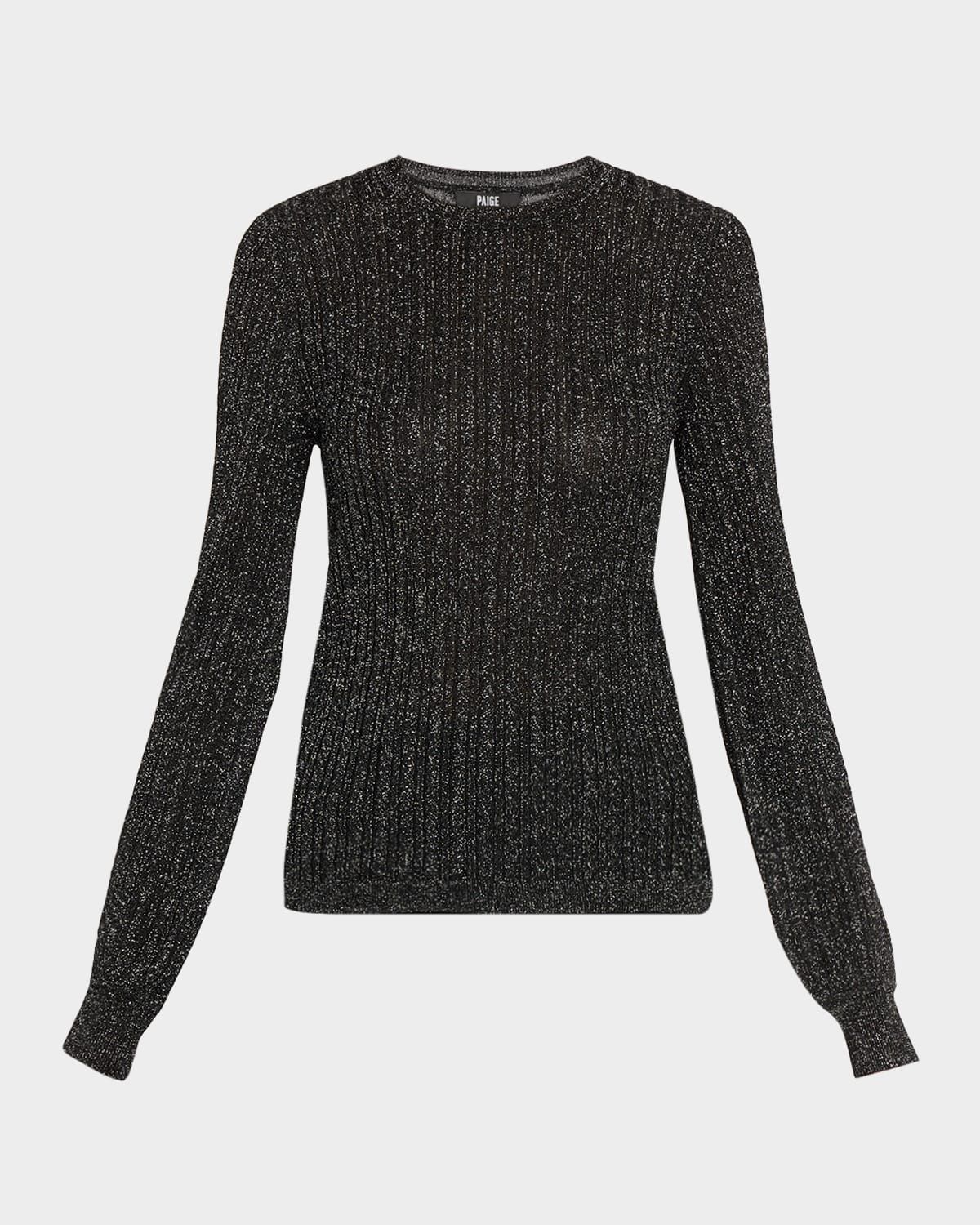 Adela Metallic Ribbed Sweater