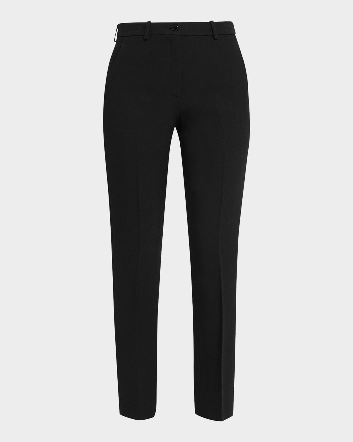 Samantha Double Crepe Sablé Slim-Leg Pants
