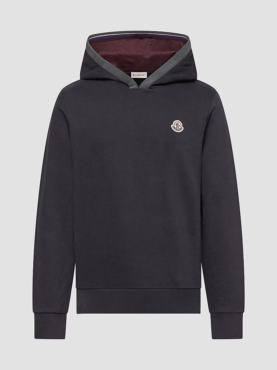 Men's Hoodie in Cotton - Navy Blue - Size XXXL