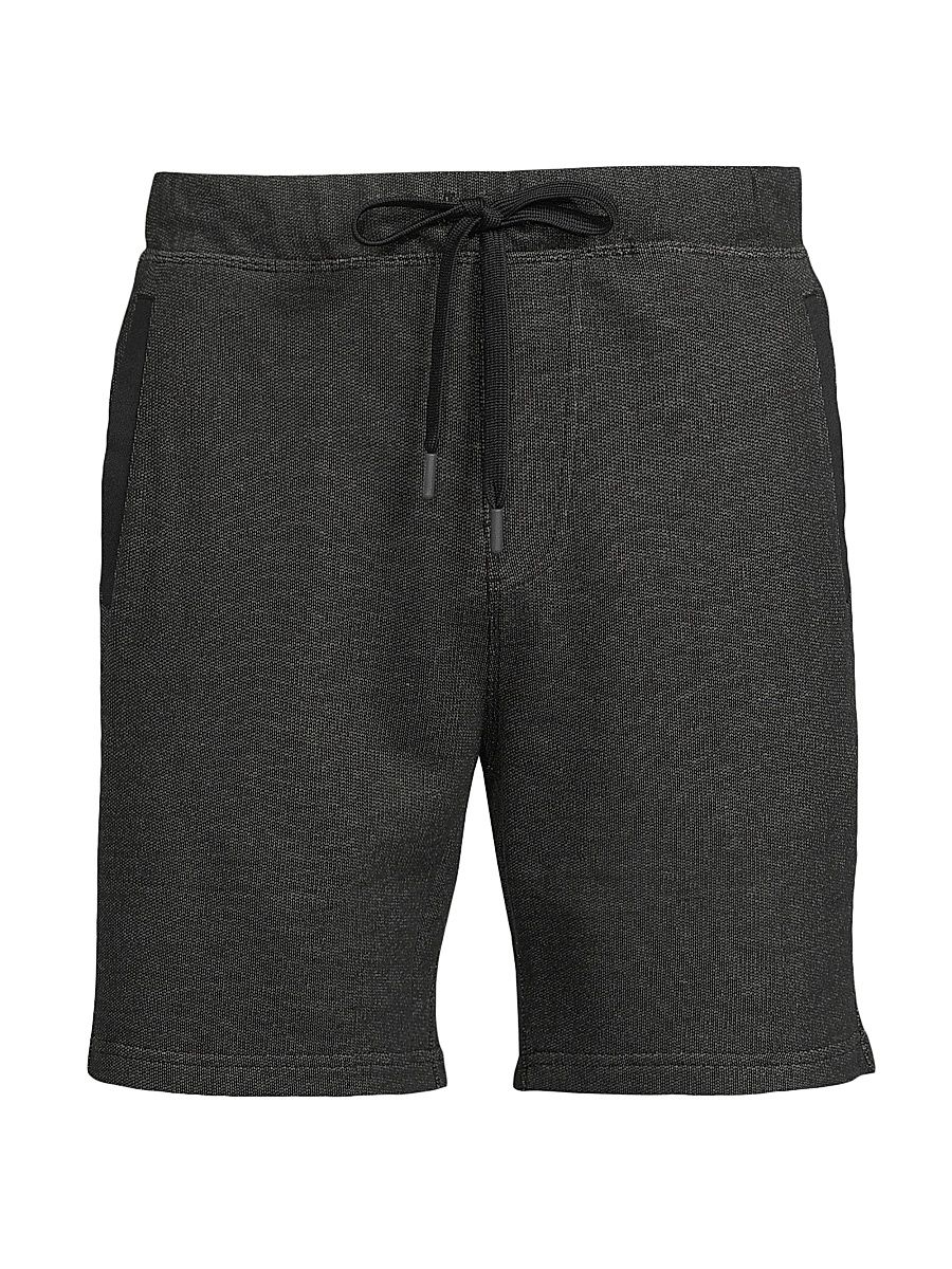 Men's Ace Stretch-Cotton Sweatshorts - True Black Birds Eye - Size Large