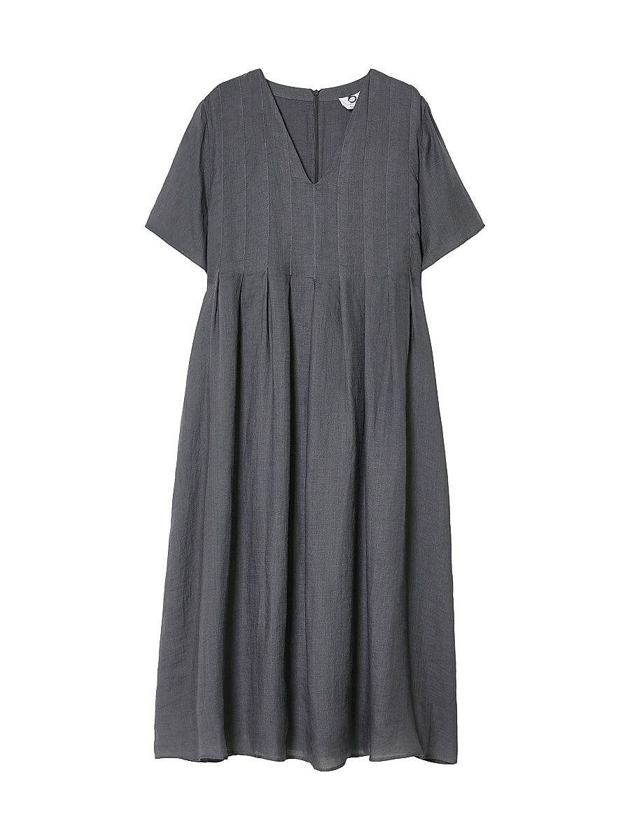 Women's Ramie Twill Dress - Medium Grey - Size 16