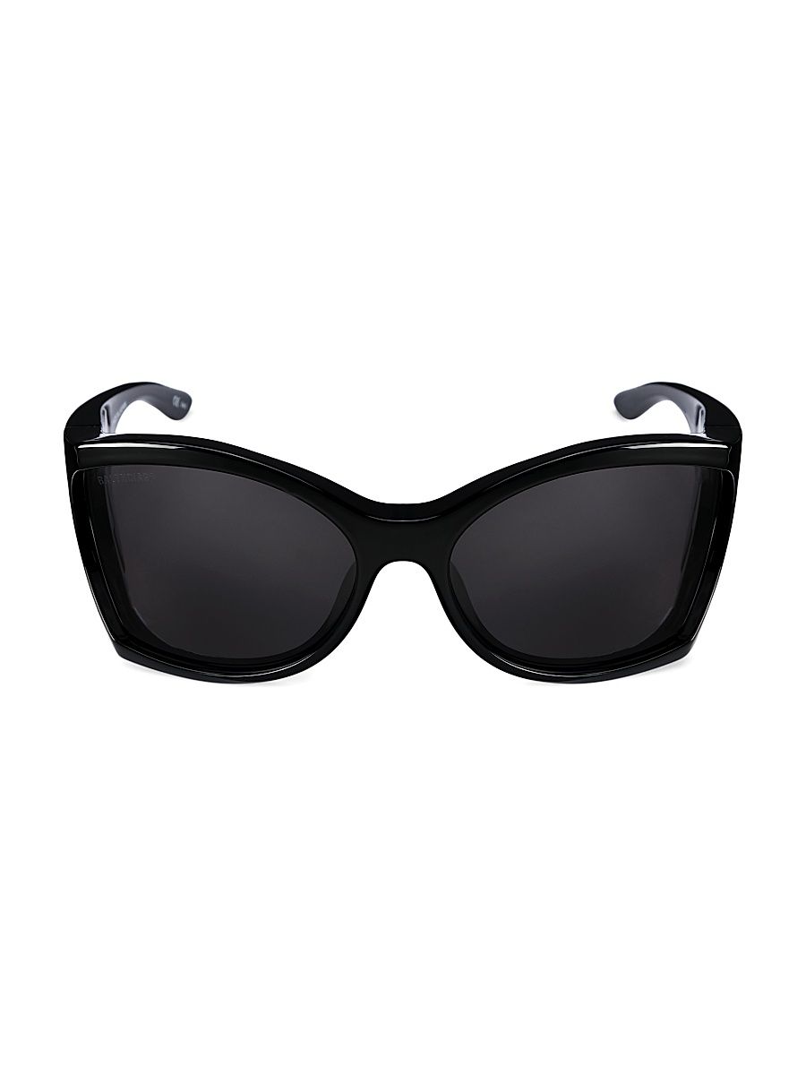 Women's Extreme 72MM Butterfly Sunglasses - Black