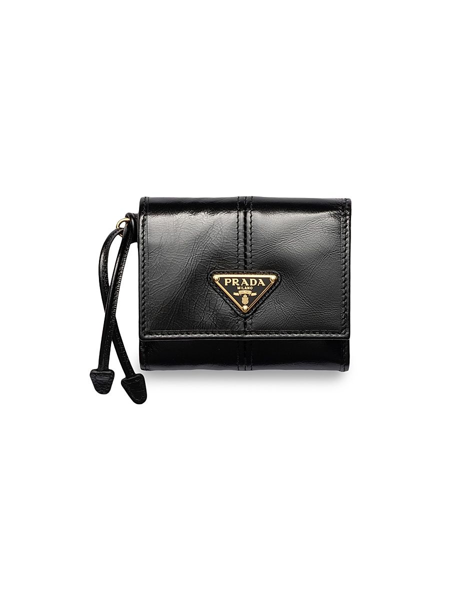 Women's Small Leather Wallet - Black