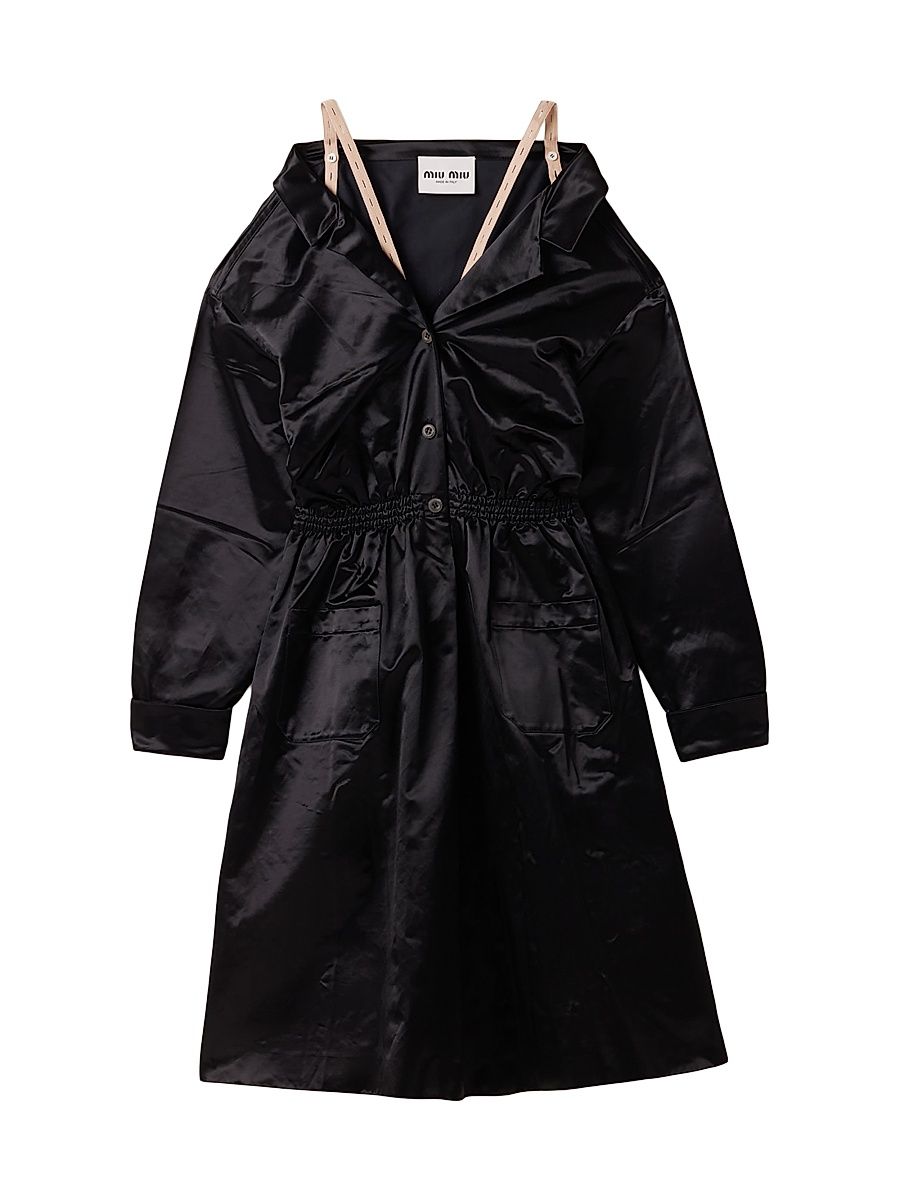 Women's Satin Dress - Black - Size 2