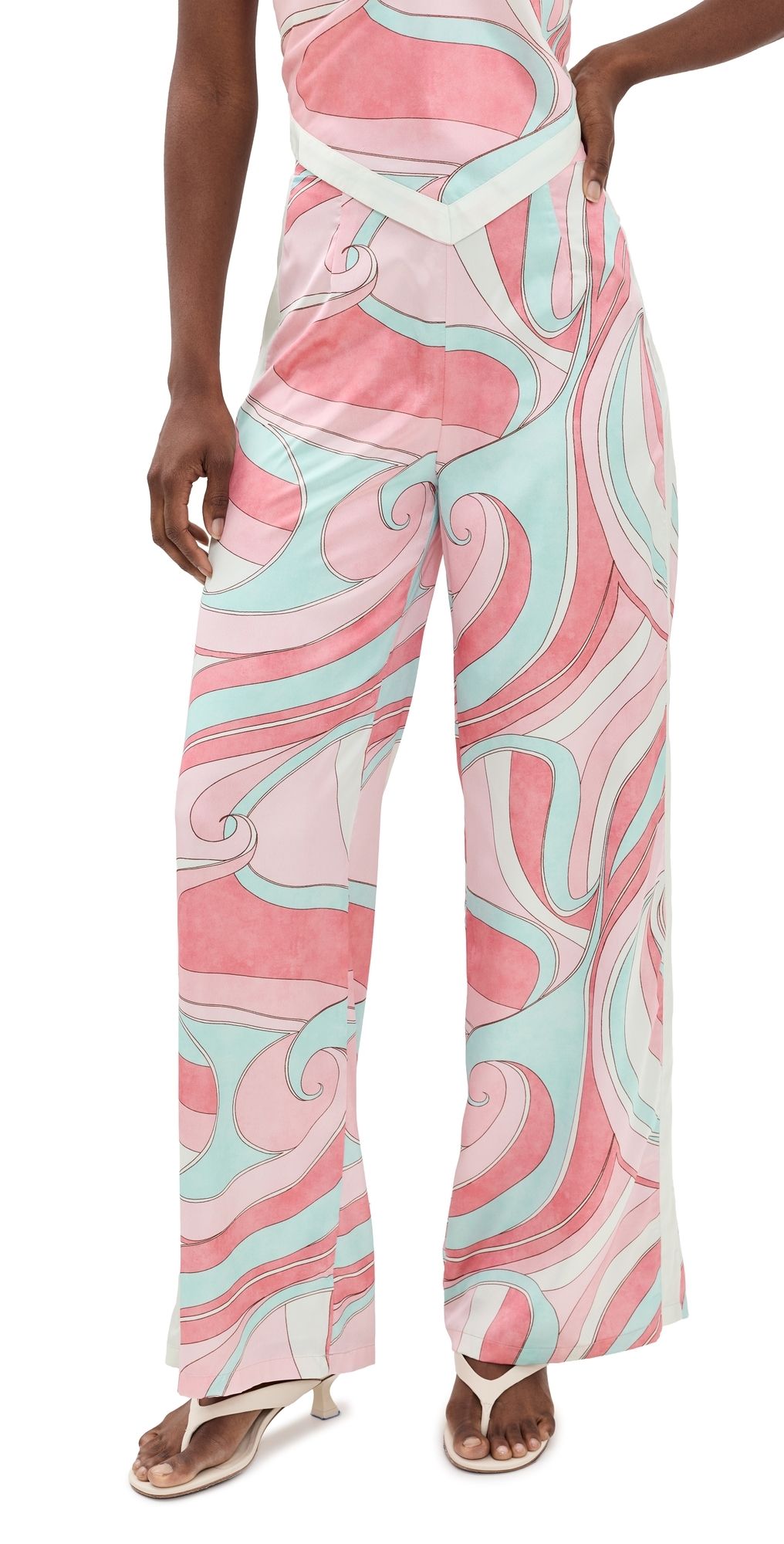 Runaway the Label Milani Relaxed Satin Pants Camino Pink XL