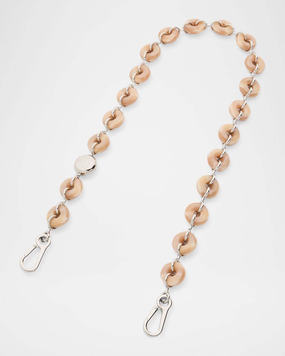 Donut Chain Shoulder Strap in Acetate and Stainless Steel